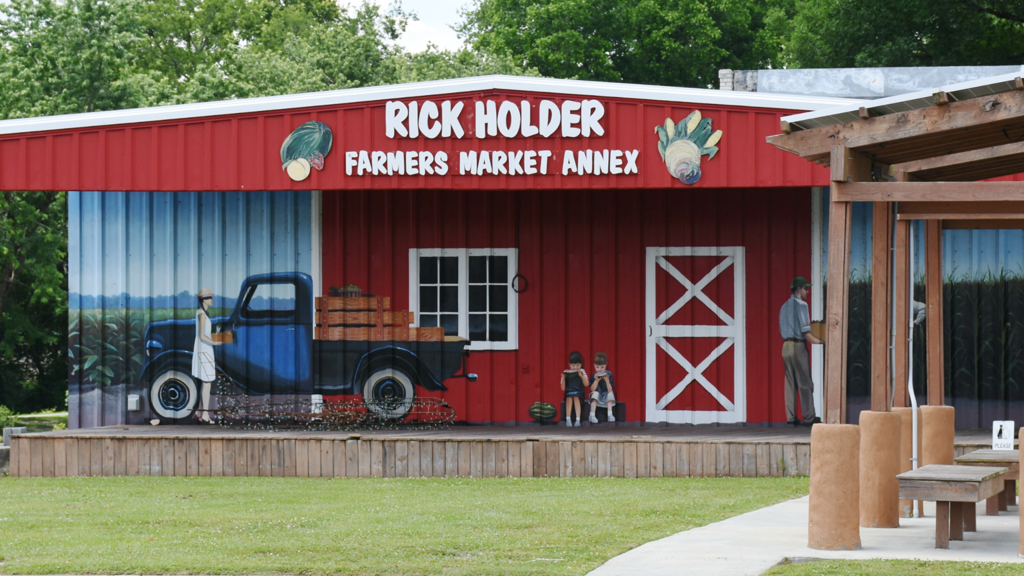 Commercial kitchen building at the Lenoir County Farmers Market